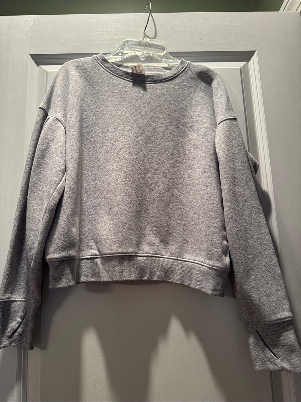 all in motion Light Gray Crewneck Cropped Sweatshirt - Girls